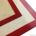Professional Grade Nonstick Silicone Liner Bake Mat For Bake Pans Set Of 2 Half Sheet (11 5/8 x 16 1/2) Baking Mat (Red) - B0742BS1SJ